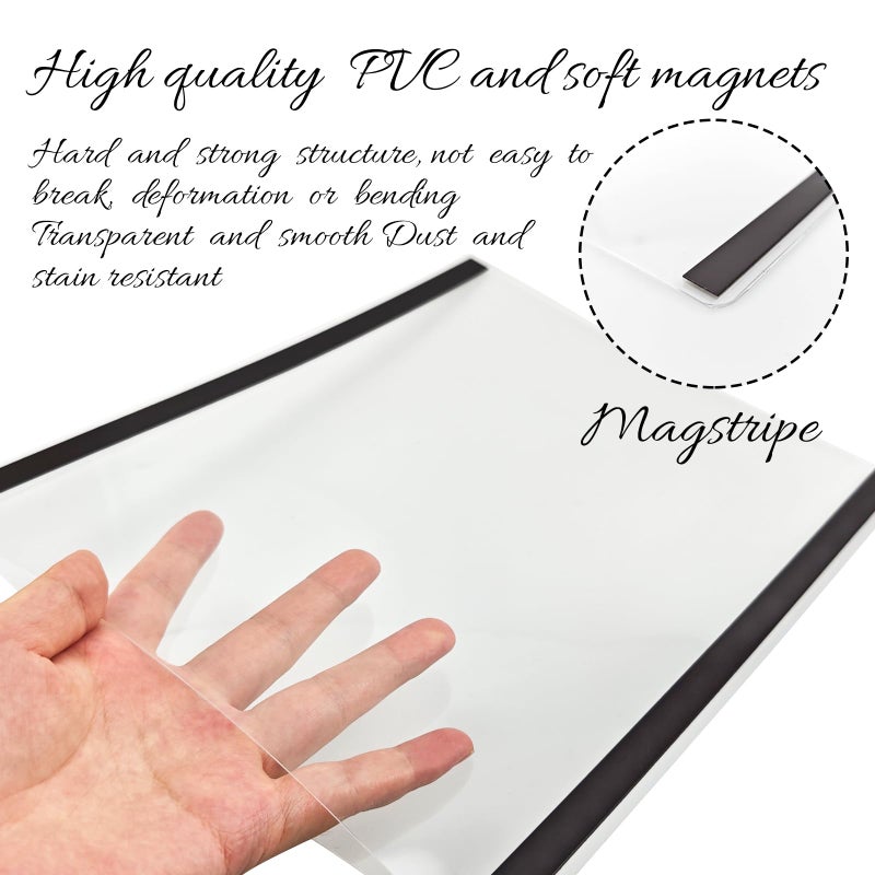 Nirvany 5 Pack 8.5" x 11" Magnetic Photo Frames for Fridge, Large Clear Magnetic Picture Holders for Refrigerator, Locker, or Office, Ideal for Artwork, Schedules, and Certificates - Image 4
