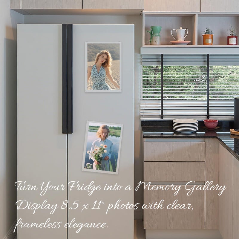 Nirvany 5 Pack 8.5" x 11" Magnetic Photo Frames for Fridge, Large Clear Magnetic Picture Holders for Refrigerator, Locker, or Office, Ideal for Artwork, Schedules, and Certificates - Image 3