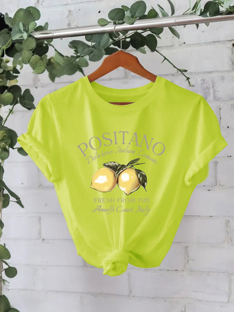 Pure cotton T-shirt European and American summer short sleeve round neck cross-border foreign trade American pattern printed T-shirt female foreign trade factory - Image 3