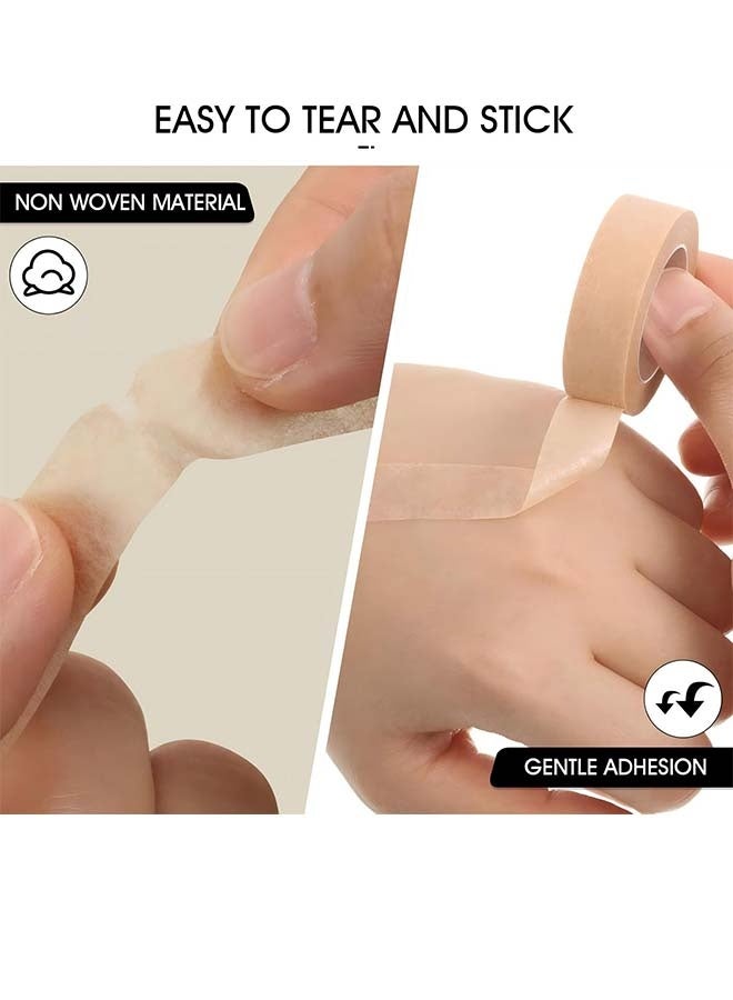 6 Rolls Flexible Skin Tape Breathable Nose Tape Self Adhesive Gauze Tape for Wound Injuries Swelling Sports, Beige (0.5 in x 10 Yd) - Image 3