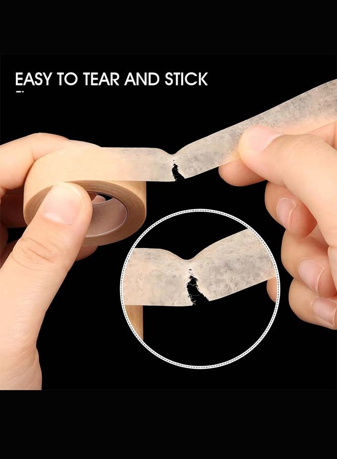 6 Rolls Flexible Skin Tape Breathable Nose Tape Self Adhesive Gauze Tape for Wound Injuries Swelling Sports, Beige (0.5 in x 10 Yd) - Image 4