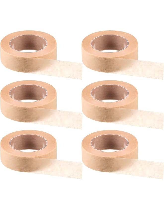 6 Rolls Flexible Skin Tape Breathable Nose Tape Self Adhesive Gauze Tape for Wound Injuries Swelling Sports, Beige (0.5 in x 10 Yd) - Image 1