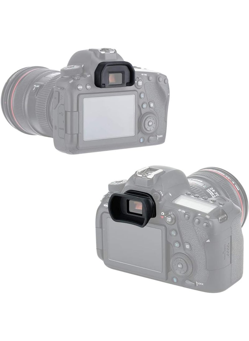 JJC JJC 2 Types Viewfinder Eyecup Eyepiece for Canon 6D Mark II 6D 5D Mark II 5D 90D 80D 70D Long Design  Orignal Eyeshape Replaces Canon EB Eye Cup  - Image 3