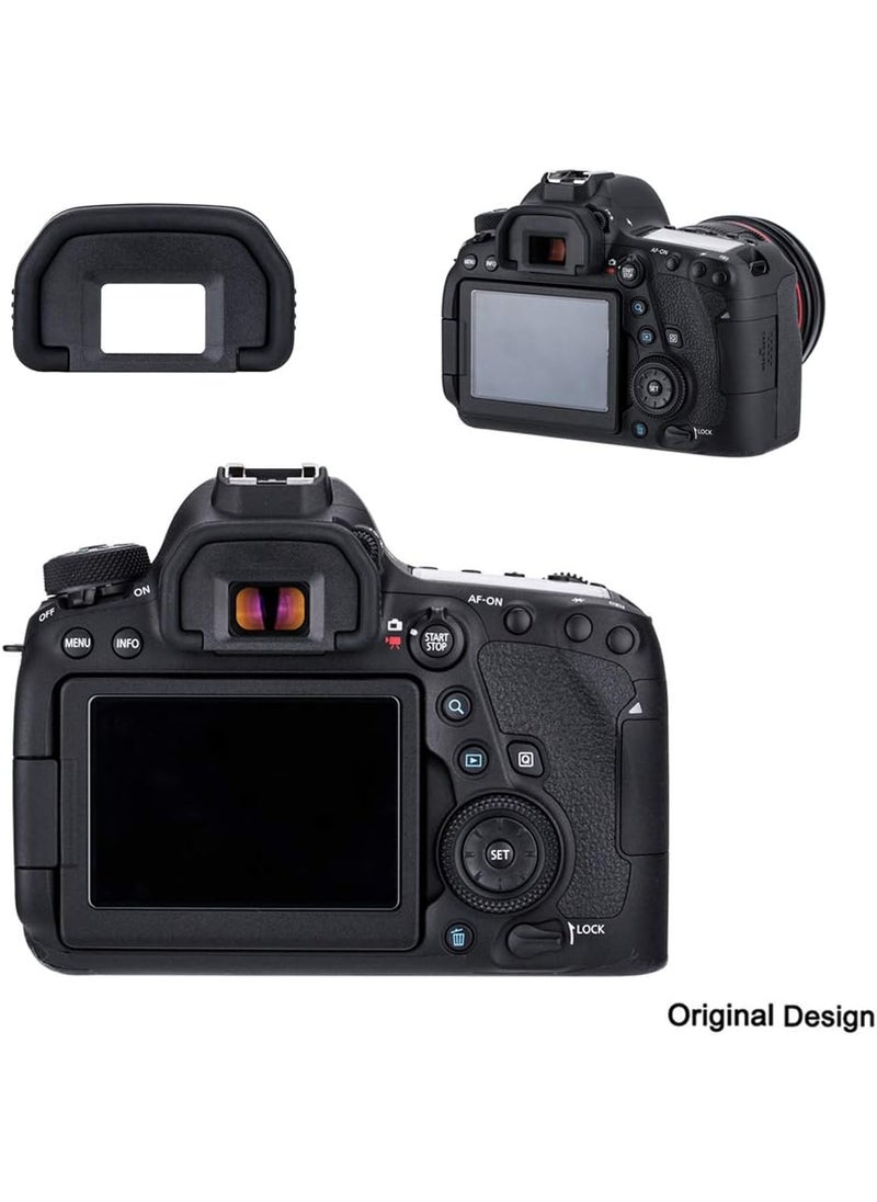 JJC JJC 2 Types Viewfinder Eyecup Eyepiece for Canon 6D Mark II 6D 5D Mark II 5D 90D 80D 70D Long Design  Orignal Eyeshape Replaces Canon EB Eye Cup  - Image 4