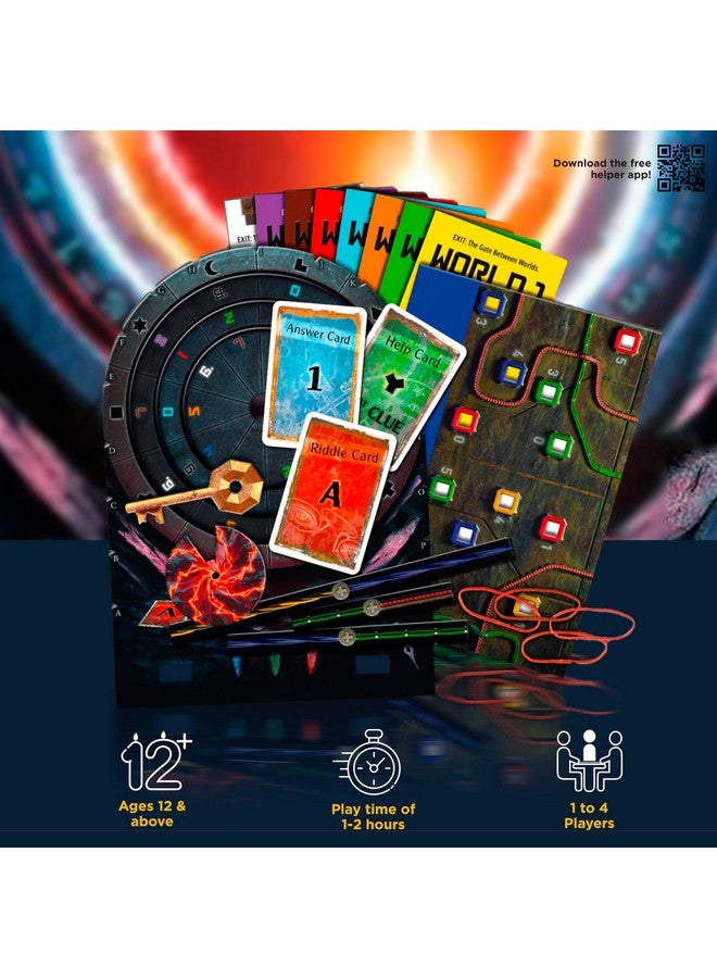 Thames & Kosmos خروج: البوابة بين العوالم | خروج: اللعبة - لعبة كوسموس | تجربة غرفة هروب منزلية مناسبة للعائلة، تعتمد على البطاقات، من 1 إلى 4 لاعبين، للأعمار 12 وما فوق - Image 2