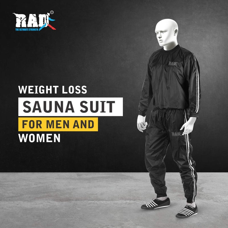 RAD Sauna Sweat Suit for Men & Women (Medium To 6XL) for Weight Loss & Fat Burn Sweating Suit (White, Medium) - Image 2