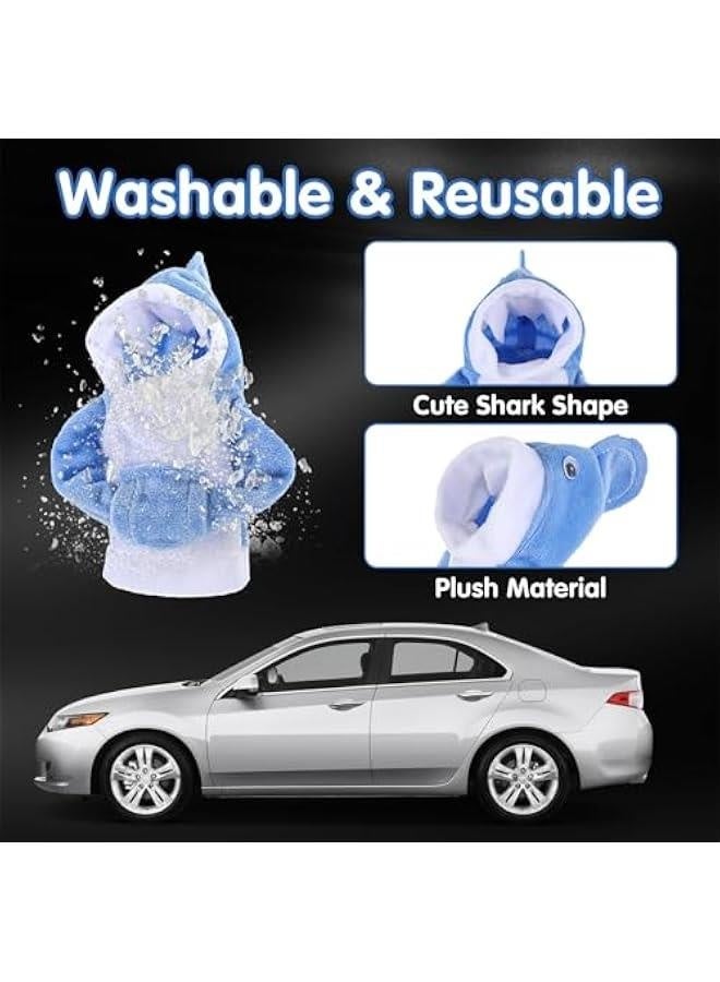 Generic Gear Shift Hoodie, Cute Shark Car Shift Knob Hoodie, Universal Car Gear Shift Cover Automotive Interior Accessory Novelty Gear Shift Decorations Winter Warm Shift Knob Cover Sweater Protector - Image 3