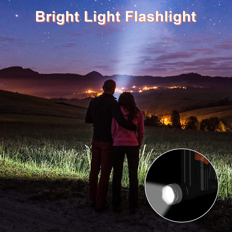 Work Light Rechargeable, 2500LM 3 COB Portable LED Work Light with 4000mAh Mobile Charge, Folding Waterproof Working Flashlight, Car Repairing, Emergency and Job Site Lighting (Orange) - Image 3