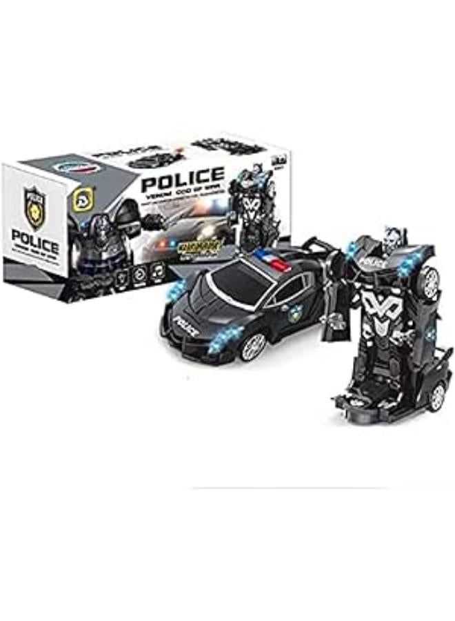 2 In 1 Venom God Of War Transformer Robot Car Police - Black
