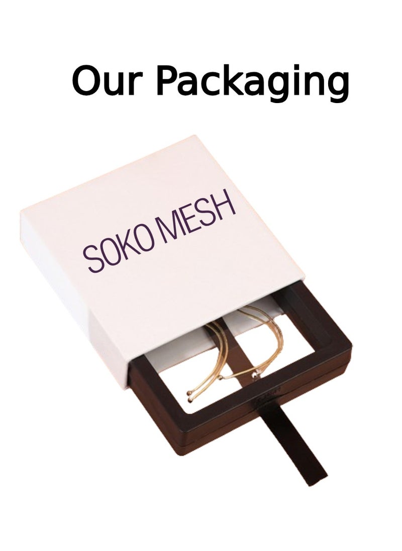 Soko Mesh - 18K Divine Elegance Jewelry - Elegant Box Chain Necklace, Manifesting Timeless Sophistication for Women, an Ideal Gift for Every Occasion - Image 1