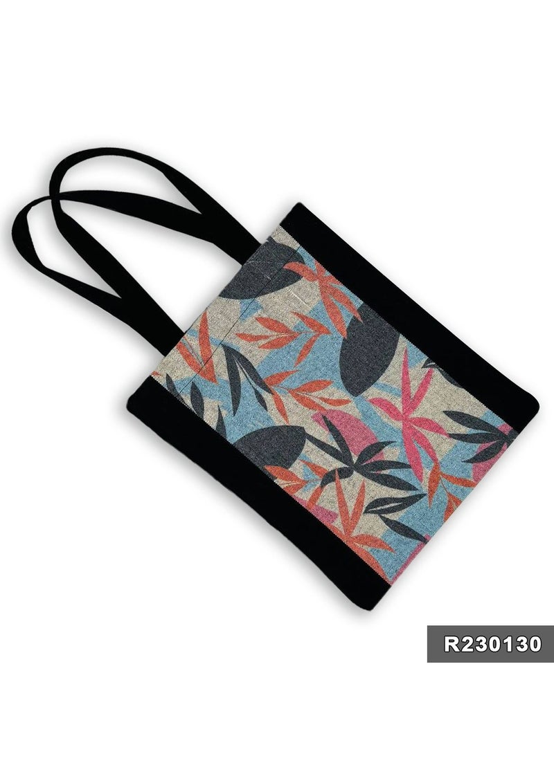 Gharibo Bags Tree leaves casual printed linen tote bag  - Image 2