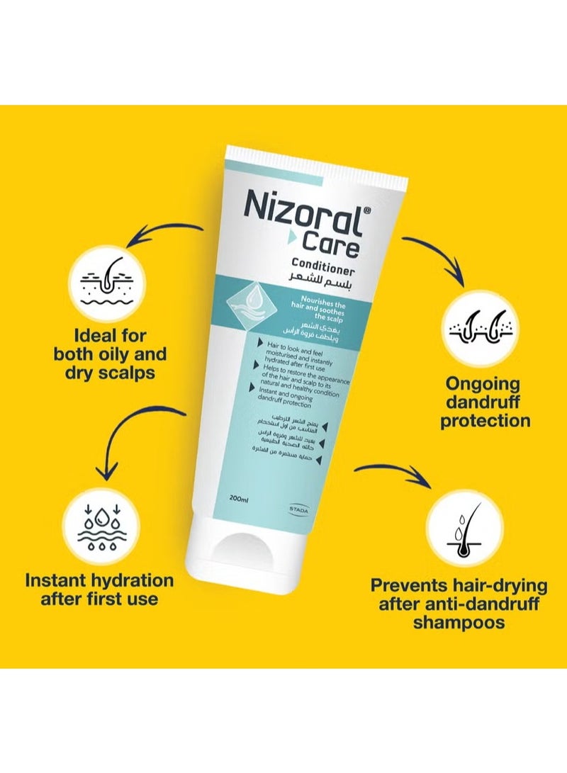 Nizoral Care Conditioner For Oily & Dry Scalp - 200ml - Image 3
