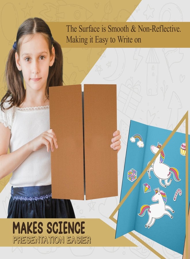 Emraw Small Trifold Poster Board 14" x 21" (4 Pack) - White Presentation Board, Tri Fold Poster Boards Lightweight and Portable - by Emraw - Image 3