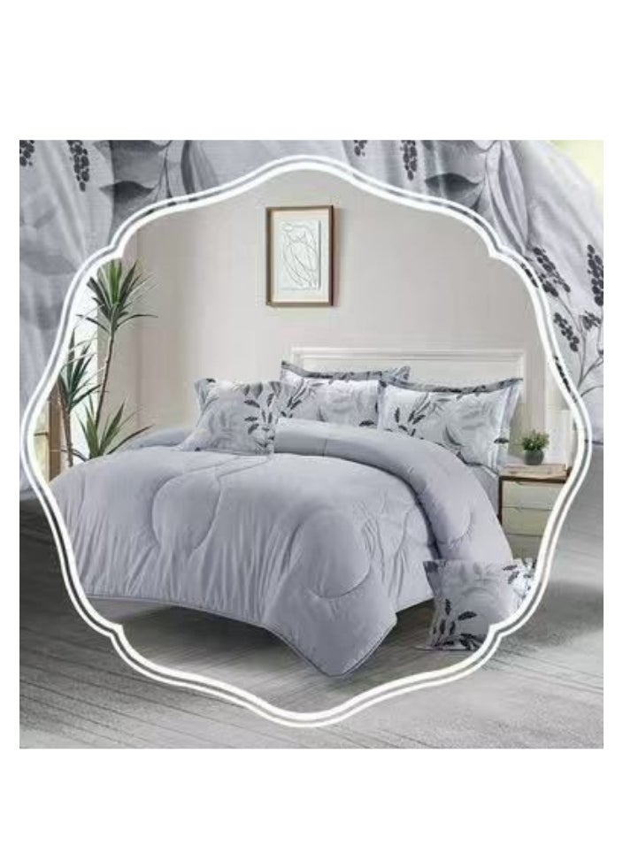 Blue Sky 100% Microfiber Double Bedspread, Geometric Design Bed Cover, Reversible, 4-Piece Set, 230X170cm  - Image 2
