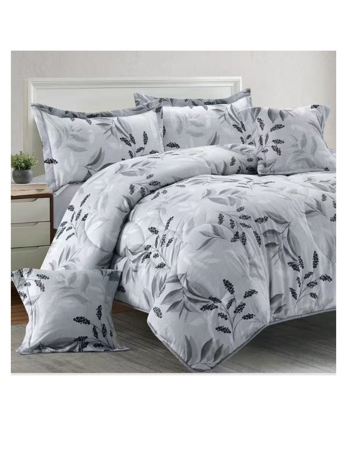 Blue Sky 100% Microfiber Double Bedspread, Geometric Design Bed Cover, Reversible, 4-Piece Set, 230X170cm  - Image 4