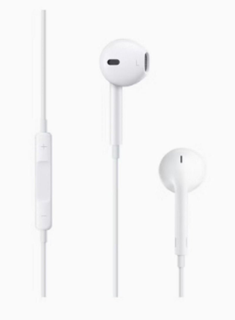 Earbuds With Remote And Mic White