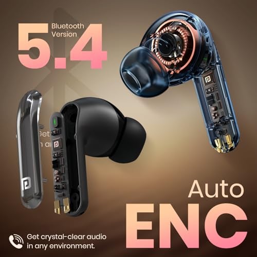Portronics Twins 29 ANC in-ear TWS Wireless Bluetooth Earbuds With Digital Display, Upto 30 Hours Playtime, Auto ENC, Low Latency, BT 5.4V,10mm Driver,IPX5 Water Resistant, Type C Fast Charging(Black) - Image 2
