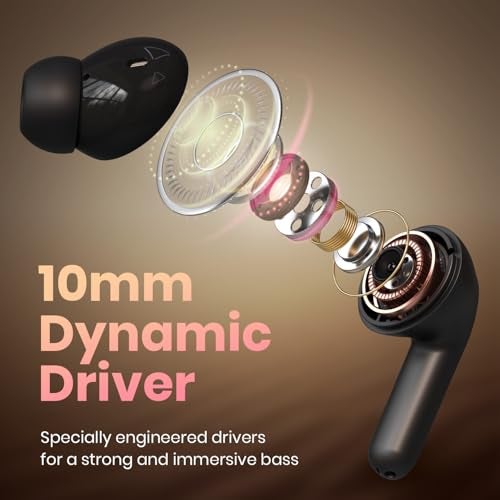 Portronics Twins 29 ANC in-ear TWS Wireless Bluetooth Earbuds With Digital Display, Upto 30 Hours Playtime, Auto ENC, Low Latency, BT 5.4V,10mm Driver,IPX5 Water Resistant, Type C Fast Charging(Black) - Image 4