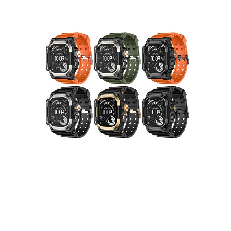 منتج لـ الاستخدام باللون أسود Apple Watch Metal Smartwatch اليومي للساعة الذكية واستبدال السوار والرياضة وتغيير الإطلالة - Image 4