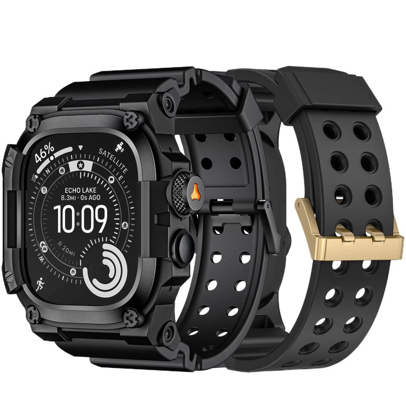 منتج لـ الاستخدام باللون أسود Apple Watch Metal Smartwatch اليومي للساعة الذكية واستبدال السوار والرياضة وتغيير الإطلالة - Image 2