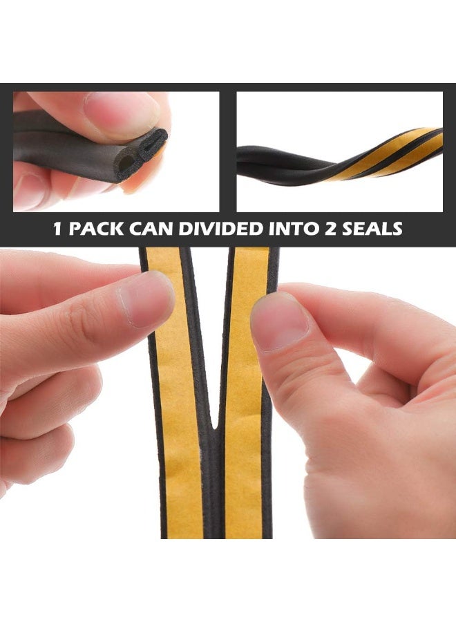 33Feet Long Weather Stripping for Door,Insulation Weatherproof Doors and Windows Seal Strip, Avoidance Rubber Self-Adhesive Weatherstrip,(2 Rolls,16.5Ft/10m Each,Black) - Image 4