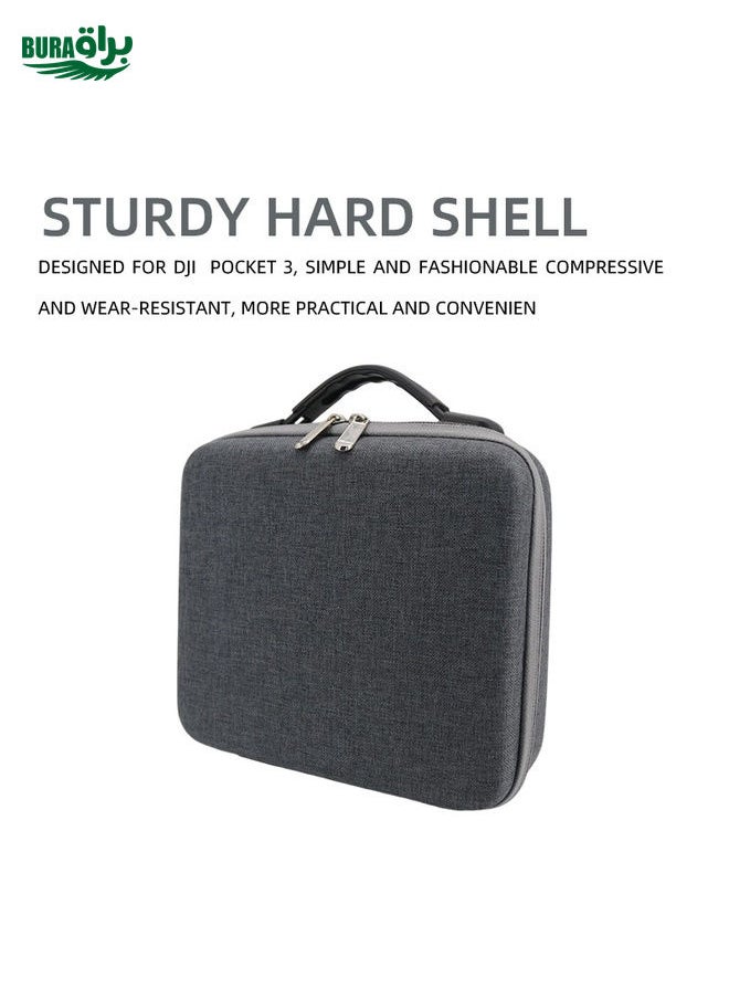 BURAQ For DJI Osmo Pocket 3 Action Camera All-in-One Storage Bag Hand Cluth(Grey)  - Image 3
