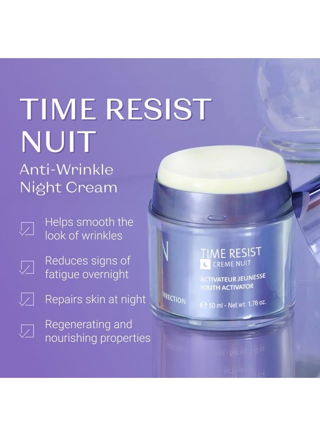 Yonka Time Resist Nuit (50ml) Anti-Aging Night Cream with Youth Activating Complex and Shea Butter, Firming Anti-Wrinkle Moisturizer for Face and Neck, Paraben-Free - Image 2