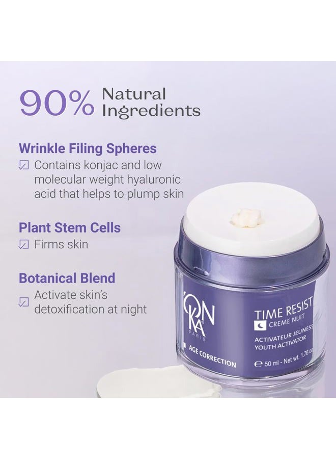 Yonka Time Resist Nuit (50ml) Anti-Aging Night Cream with Youth Activating Complex and Shea Butter, Firming Anti-Wrinkle Moisturizer for Face and Neck, Paraben-Free - Image 4