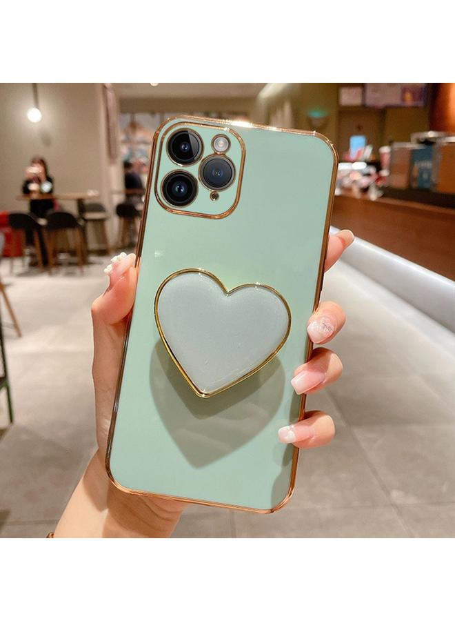 Zaboon Case For iPhone 11 Pro Max Electroplating Love Heart Holder TPU Phone Case - Image 1