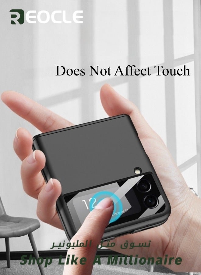 REOCLE Samsung Galaxy Z Flip 4 3 Case with Hinge Protection Full Cover Slim Case All-Inclusive Shockproof Volume Key Protection Case for Galaxy Z Flip 4 3 - Image 2