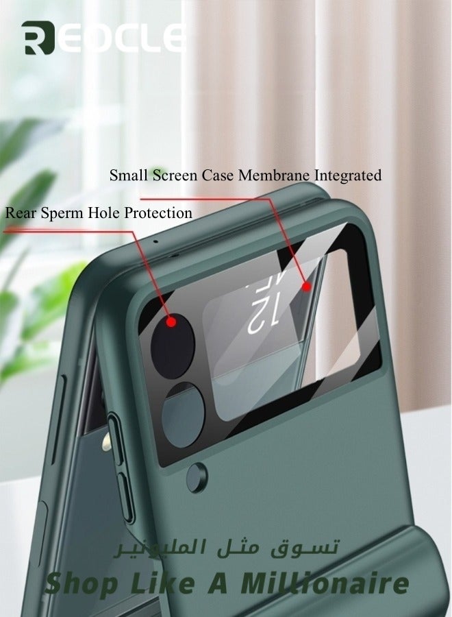 REOCLE Samsung Galaxy Z Flip 4 3 Case with Hinge Protection Full Cover Slim Case All-Inclusive Shockproof Volume Key Protection Case for Galaxy Z Flip 4 3 - Image 3