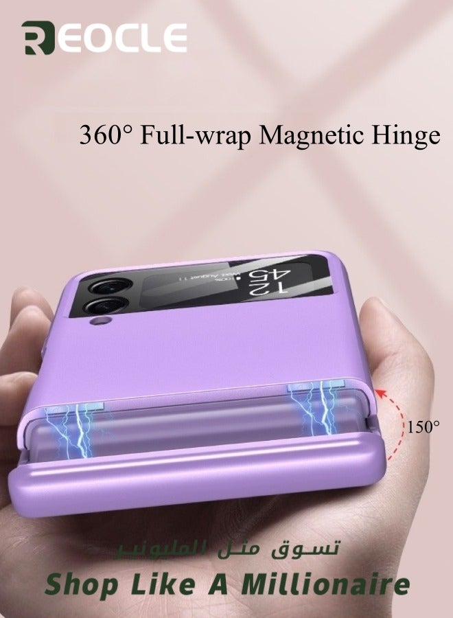 REOCLE Samsung Galaxy Z Flip 4 3 Case with Hinge Protection Full Cover Slim Case All-Inclusive Shockproof Volume Key Protection Case for Galaxy Z Flip 4 3 - Image 5