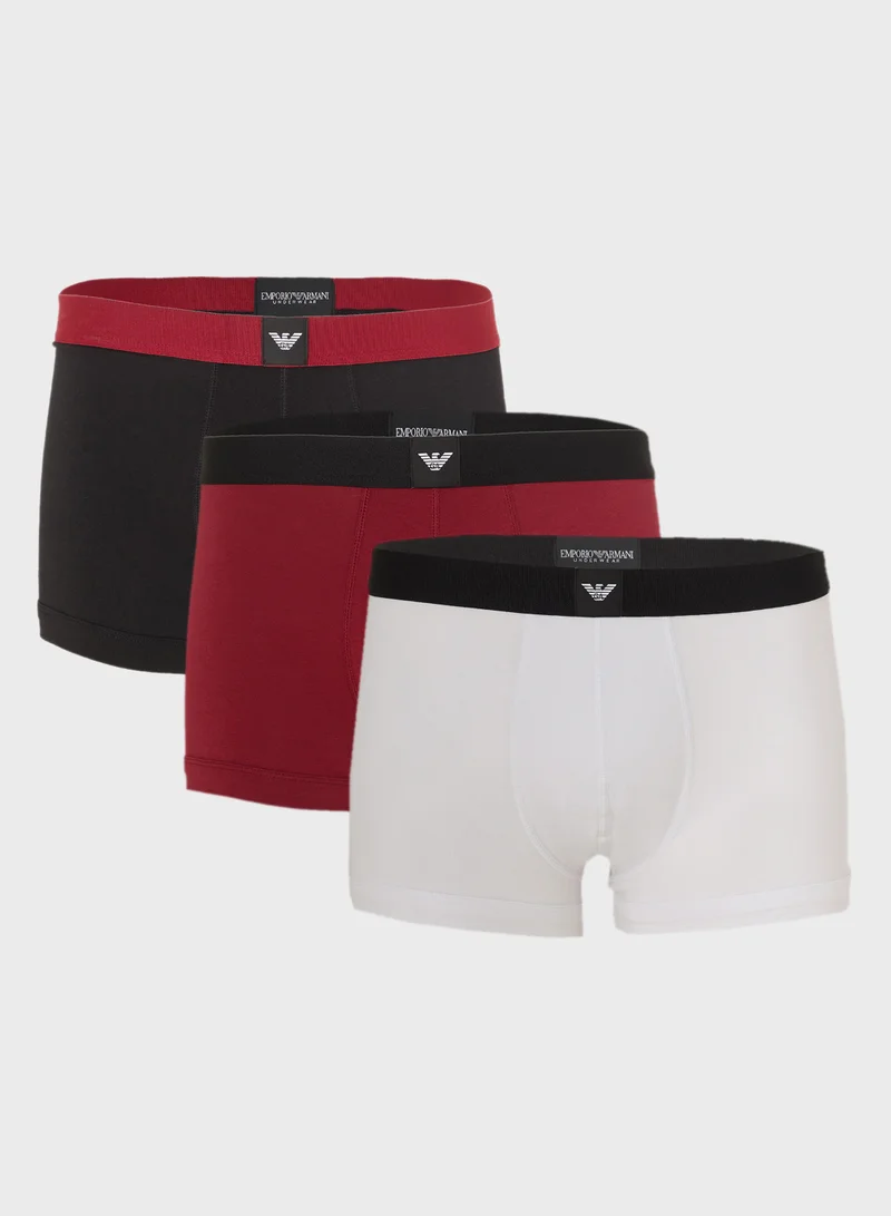 امبوريو ارماني 3 Pack Of Logo Boxers