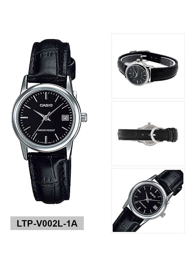 CASIO Men Water Resistant Analog Watch LTP V002L - 1A - 31 mm - Black - Image 4