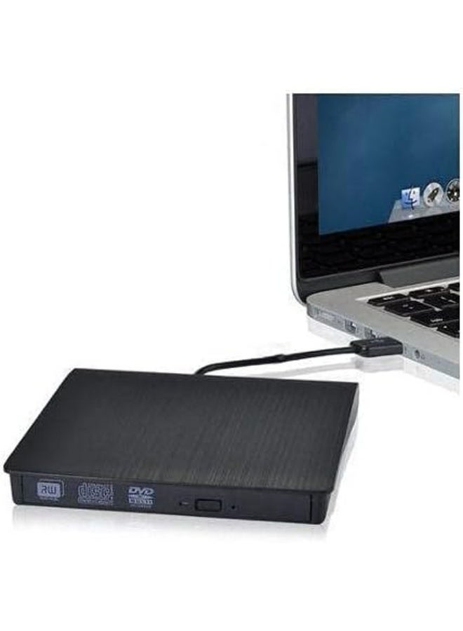 Portable external DVD drive with USB 3.0 port for Windows/Linux/OS/Apple/Mac (Black) - Image 4
