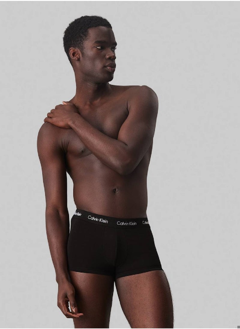 CALVIN KLEIN Men's 3 Pack Trunks - Cotton, Black  - Image 1