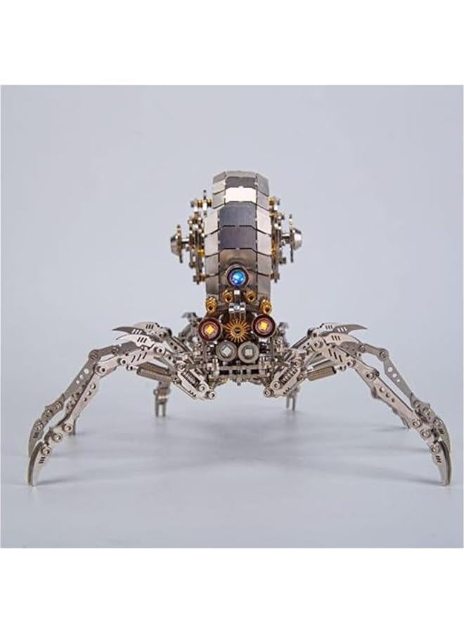 3D Metal Puzzle Mechanical Spider Model Kits, 203 Pieces 3D Stainless Steel Puzzle Jigsaw DIY Assembly Steampunk 3D Puzzle Metal Model Kits - Image 4