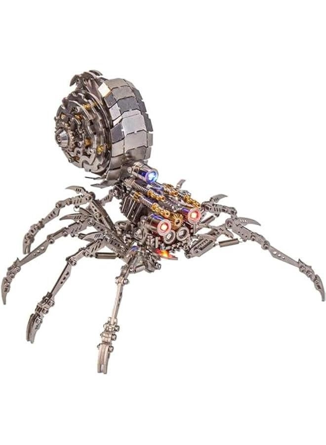 3D Metal Puzzle Mechanical Spider Model Kits, 203 Pieces 3D Stainless Steel Puzzle Jigsaw DIY Assembly Steampunk 3D Puzzle Metal Model Kits - Image 2