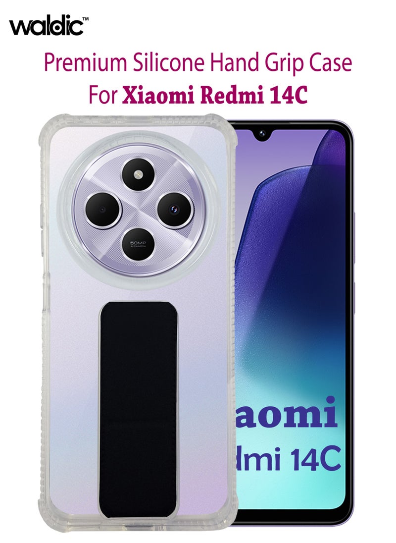 ولديك حافظة شاومي ريدمي 14 سي | مصمم لهاتف Xiaomi Redmi 14C | غطاء وسادة هوائية نحيف من مادة TPU ممتص للصدمات من السيليكون الناعم المطاطي مناسب لهاتف Xiaomi Redmi 14C | أسود  - Image 1