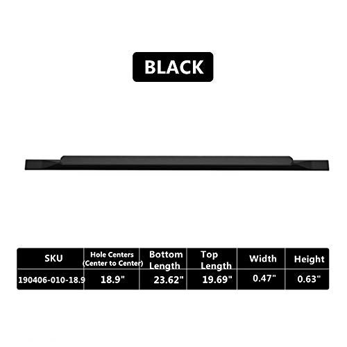 Shozafia Kitchen Cabinet Pulls - Black Cabinet Handles - 5 Pack Long Cabinet Hardware for Drawers Dresser Furniture Pulls (18.9 inches Hole Center - 23.62 inches Length) - Image 4