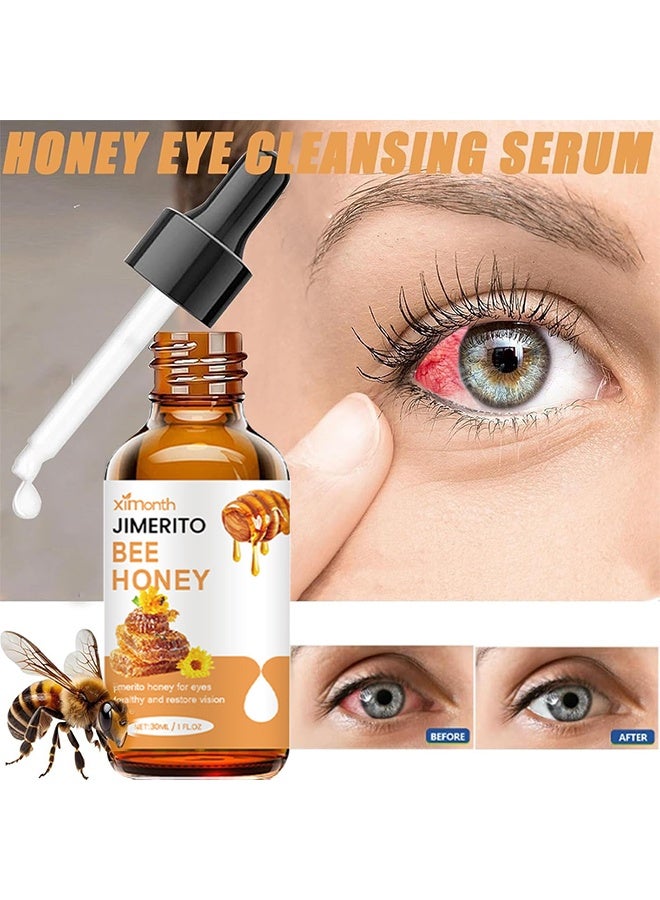 سيمونث عسل جيميريتو للعيون، قطرات عيون بعسل النحل الخالي من اللدغ، يُستخدم لترطيب العيون، وتخفيف التعب، والحفاظ على رطوبة العيون، قطرات عيون طبيعية من العسل - Image 3