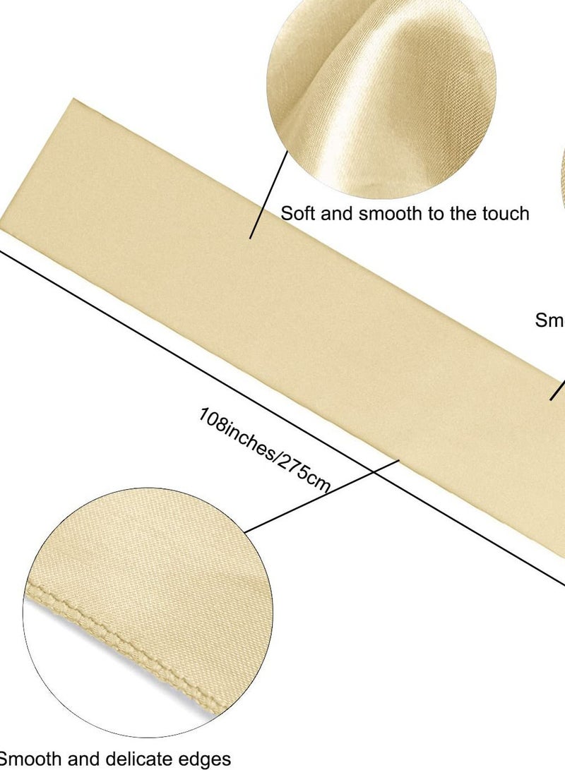 جروستيدي الشمبانيا الجدول تشغيل نمط طويل عرس الحرير الساتان - Image 4