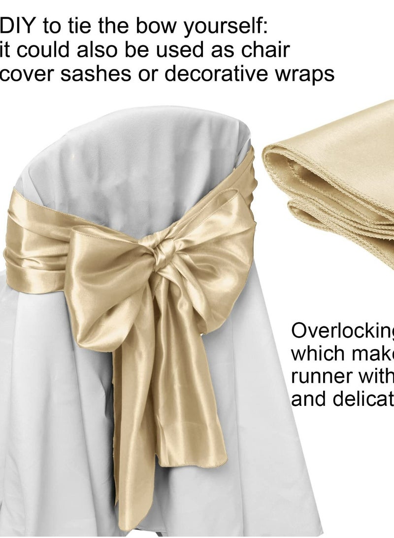 جروستيدي الشمبانيا الجدول تشغيل نمط طويل عرس الحرير الساتان - Image 2