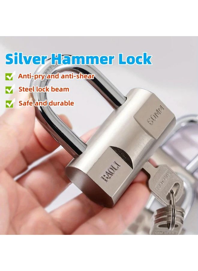 Heavy Duty C Class Anti Theft Padlock 50mm Copper Core High Security Metal Lock 4 Keys - Image 2