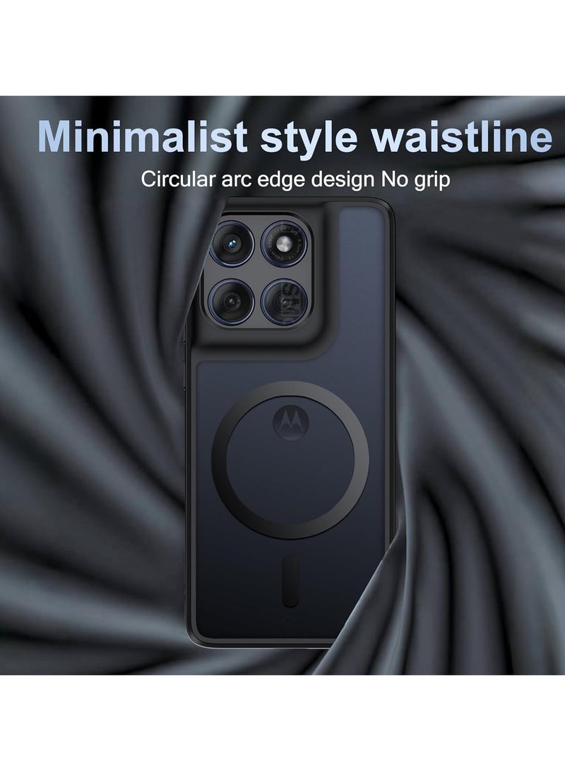For Motorola Edge 60 Pro Magnetic Case, Compatible with MagSafe, TPU+PC Shockproof Matte Skin Feel Mobile Phone Back Cover, Anti-fingerprint Slim Fit Protective Casing  - Image 5