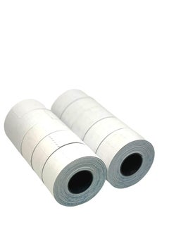 ATLAS 10-Piece Two-Line Print Price and Date Label Rolls White  - Image 1