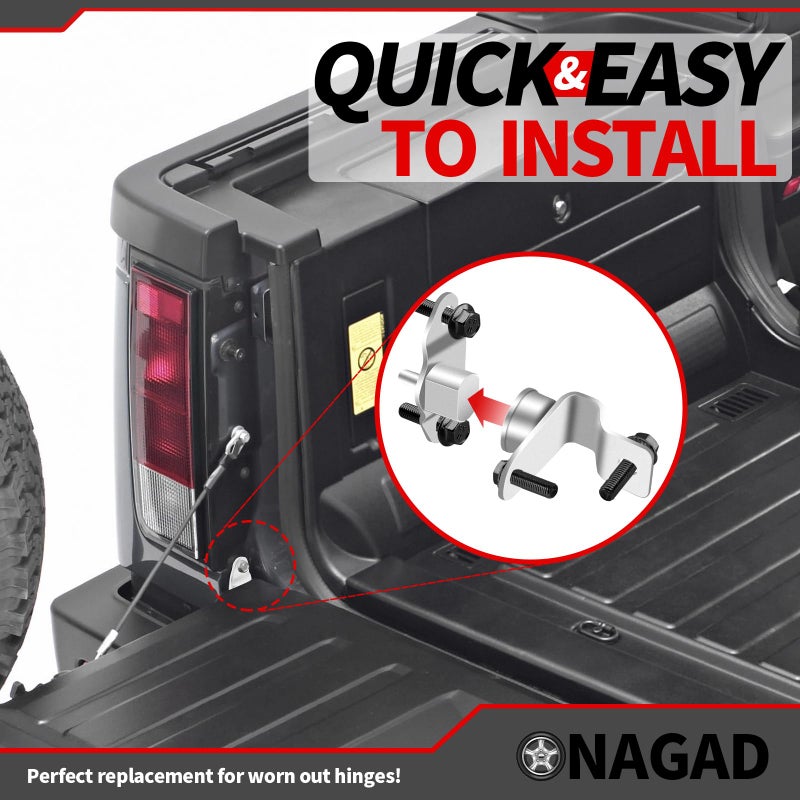 ONAGAD Tailgate Hinge Kit Compatible with 19992007 Chevrolet Chevy Silverado GMC Sierra 1500 1500HD 2500 2500HD 3500 Classic 20052006 Hummer H1 H2 H3 Replaces 3864215074252150742531507874515078746 - Image 4