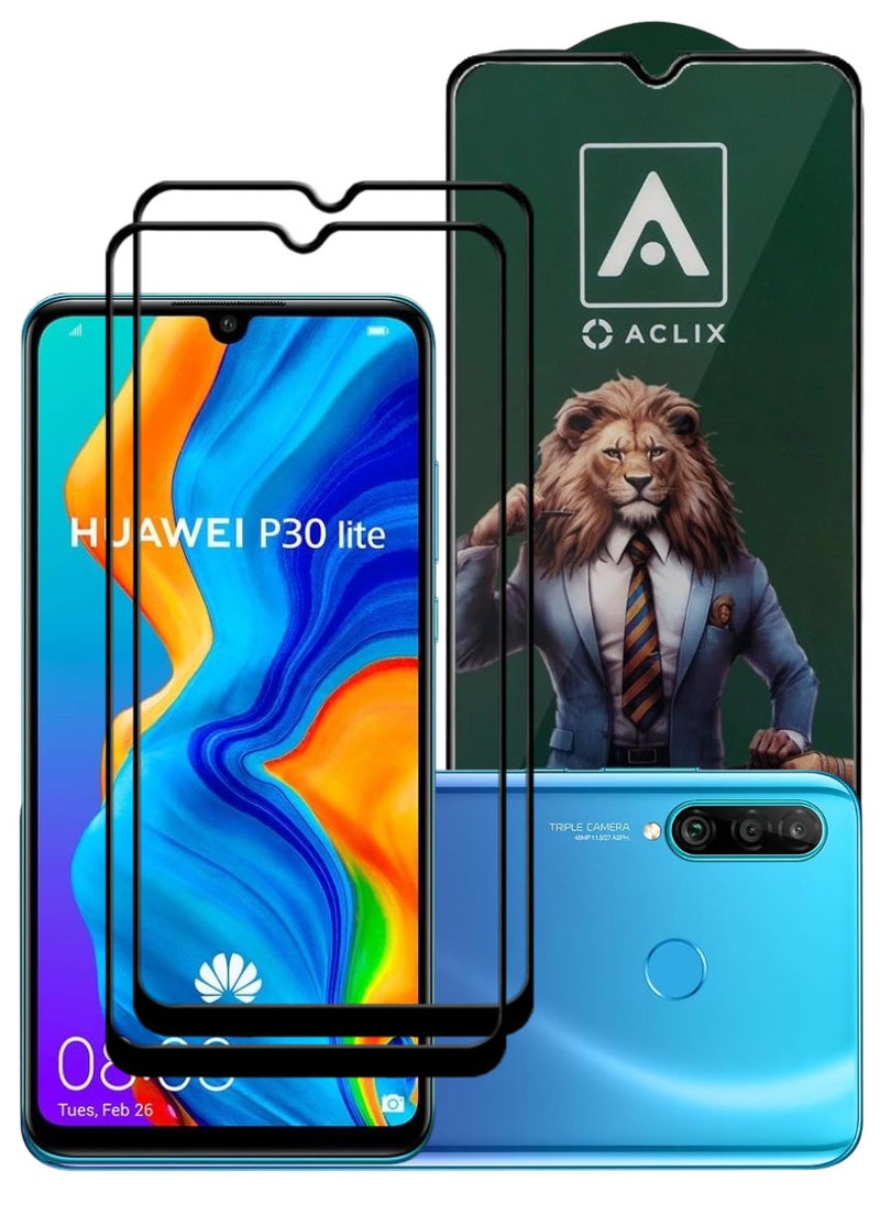 ACLIX 2 Pieces Antistatic ESD Dustproof Premium Quality High Definition Tempered Glass Screen Protector Designed For Huawei P30 lite - Image 1