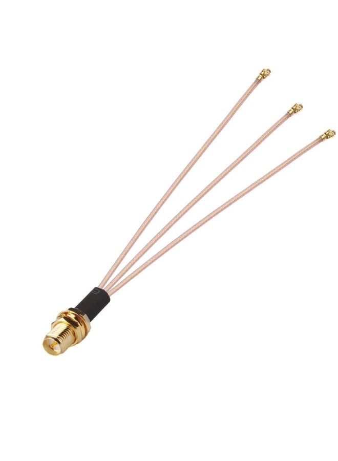 BURAQ 1 In 3 IPX To RPSMAK RG178 Pigtail WIFI Antenna Extension Cable Jumper(20cm) - Image 1
