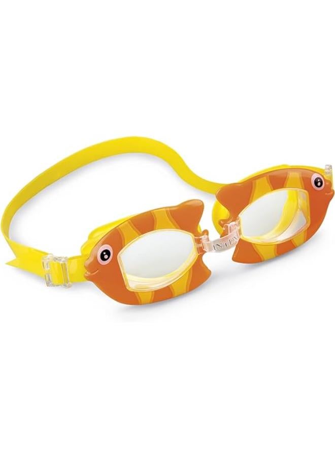 INTEX Fish Design Fun Swimming Goggles, For 3-8 Years - Image 1